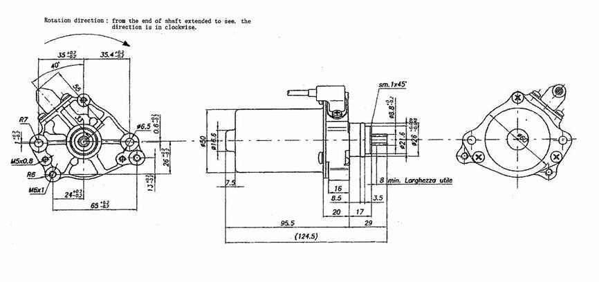 Left Rotation Starter Motor