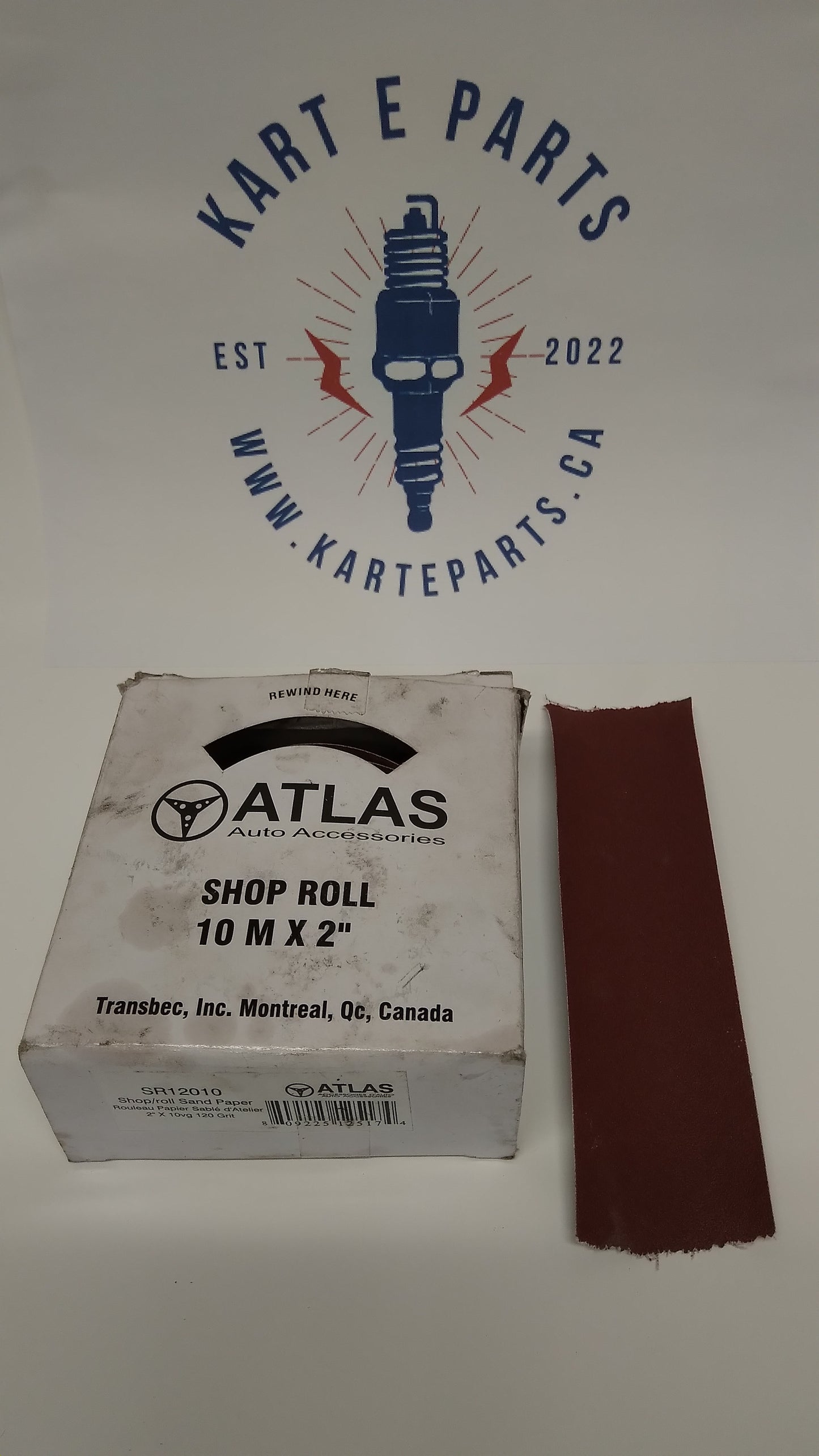 Papier abrasif émeri – Rouleau de 30 pieds, grain 80 ou 120
