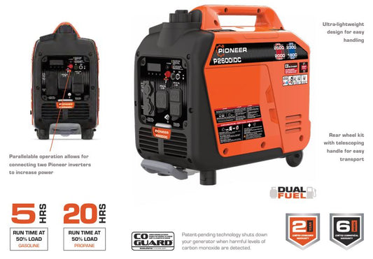 2600 Watt Inverter Generator - Special Order - Please Contact Before Ordering