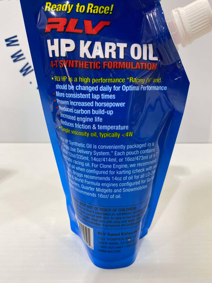 RLV HP Kart Oil, 4-T Synthetic Formulation