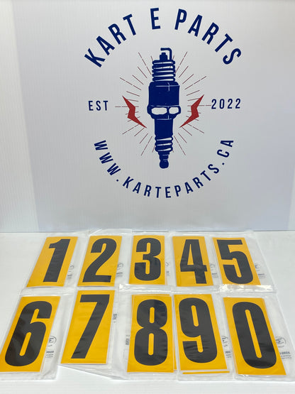 Kart Numbers - 0 Through 9