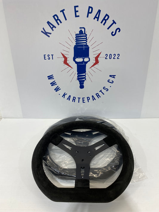 Suede Steering Wheel, Black Colour