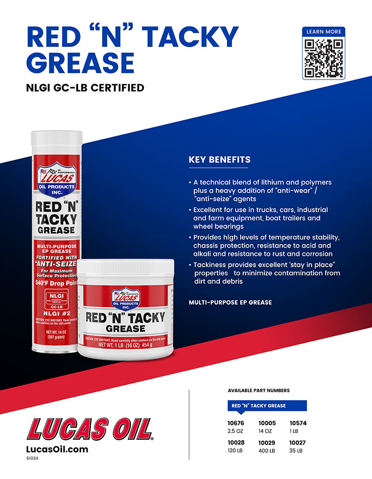 Lucas - Red "N" Tacky Grease 454 g Tub