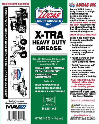 Lucas - Multi Purpose Grease 411 g Cartridge