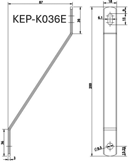 Supports supérieurs de panneau Nassau - 24 cm