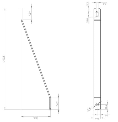 Supports supérieurs de panneau Nassau - 24 cm