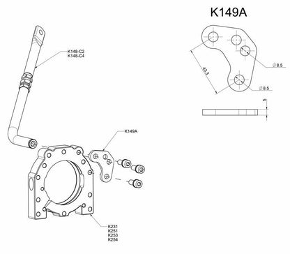 Curved Seat Strut Support Bracket