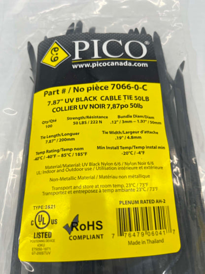 Pico - 50 lb Cable Tie - UV Black